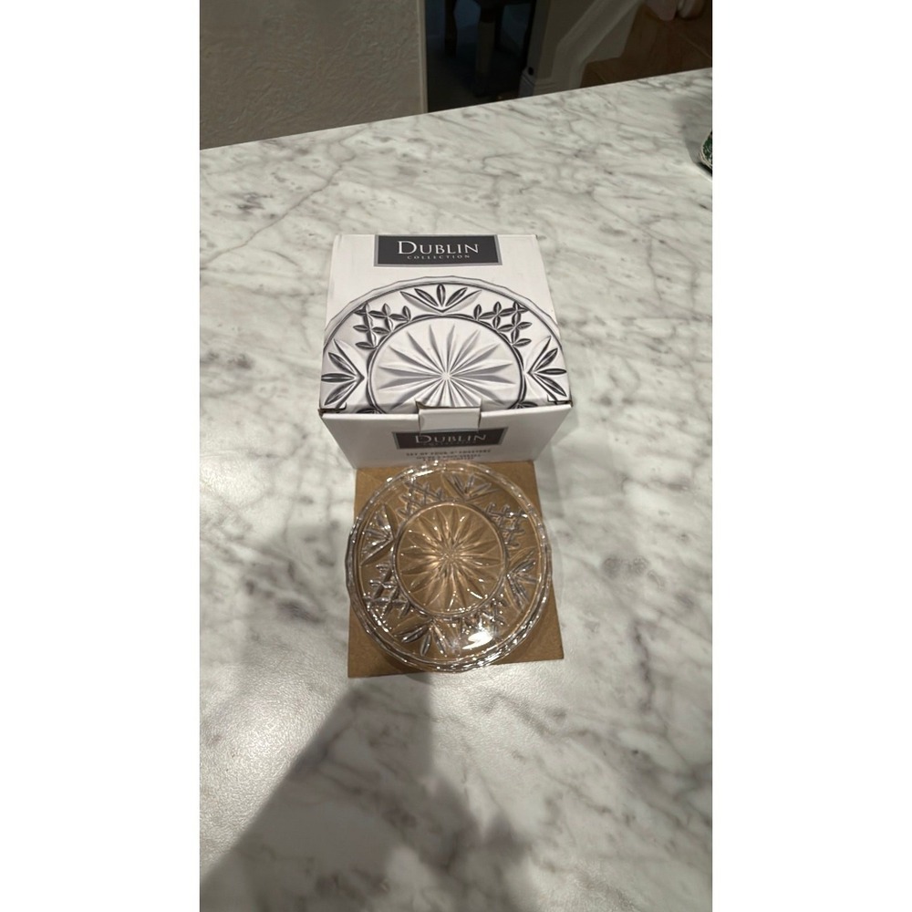 Godinger Dublin Crystal Coaster Set